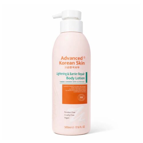 Advanced Korean Skin Lightening & Barrier Repair Body Lotion, Turmeric, Ceramides, Neem, Glutathione, 500ml, Paraben Free, Cruelty Free, Vegan
